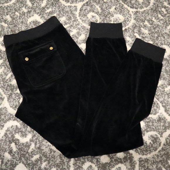 Juicy Couture Velour Black Tracksuit Gold Hardware - Picture 2 of 15